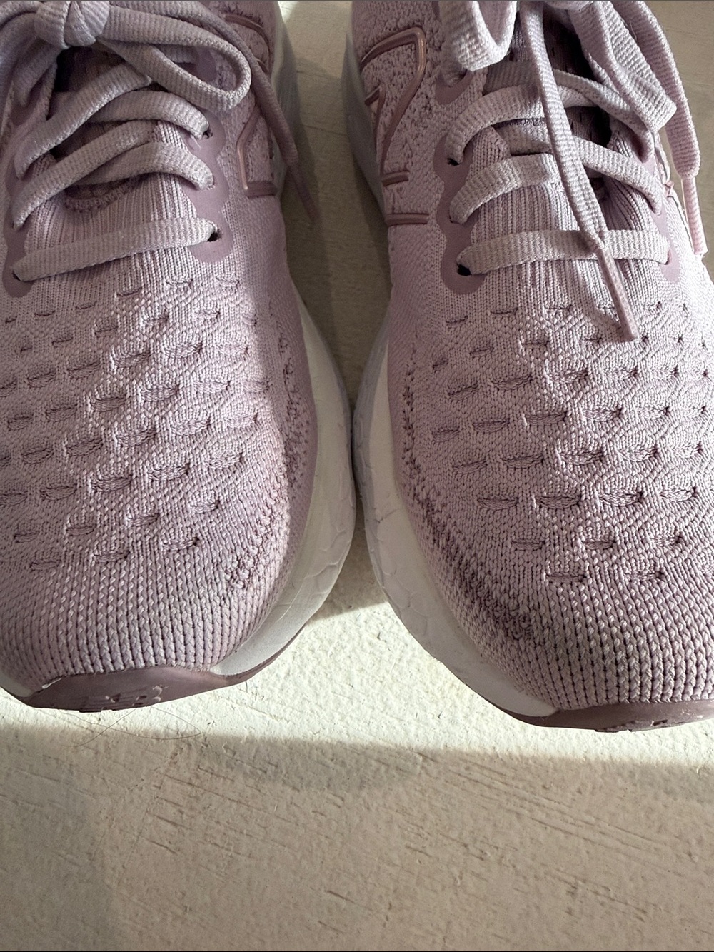 New Balance Women's Pink Knit Fresh Foam Running Sneakers - Picture 3 of 7
